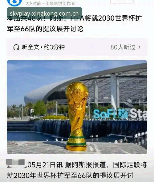 星空体育下载教程 3个关键信号揭示2030世界杯扩军至66队的可能性与影响